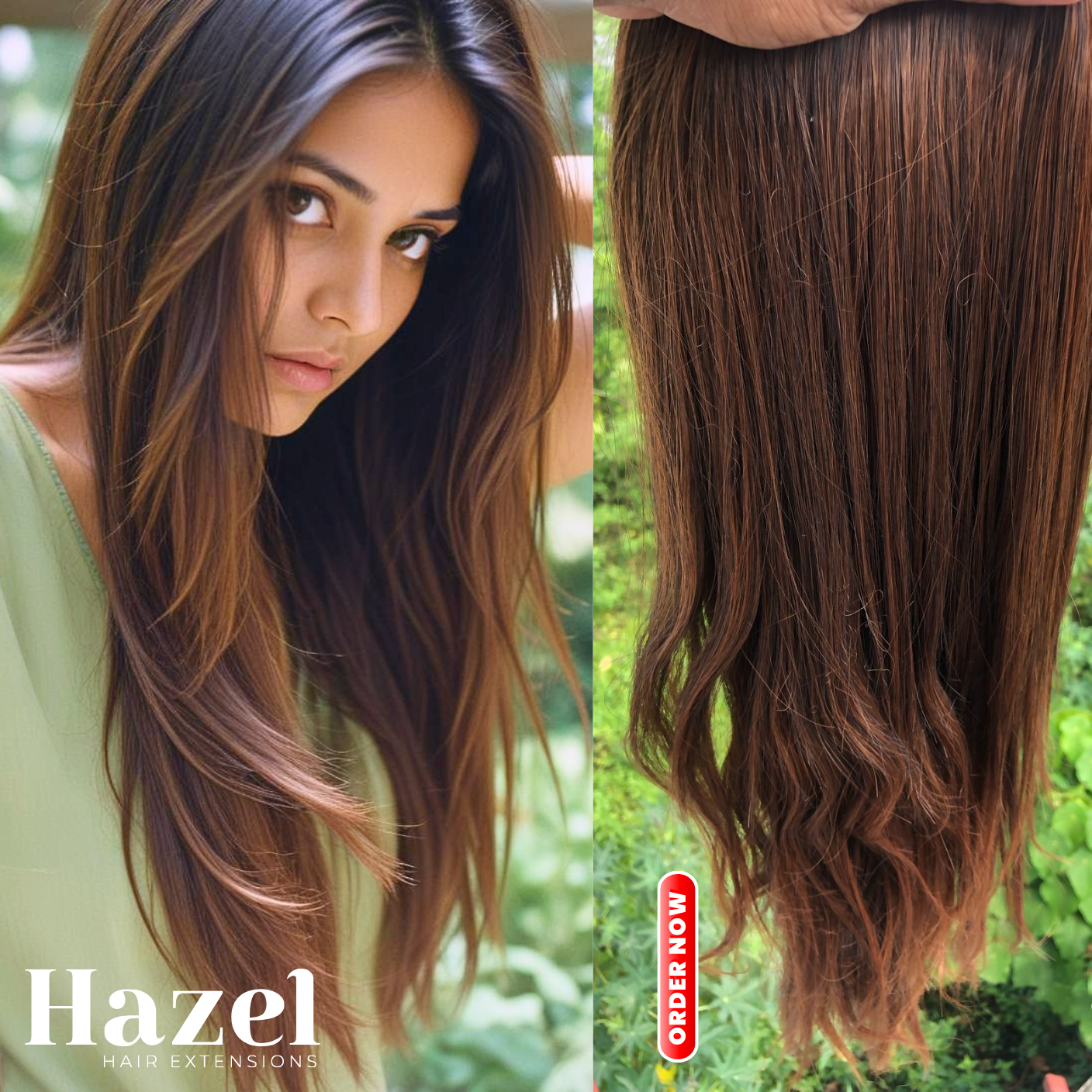 Light Brown Wavy Five Clip in Extension 5W65-LB