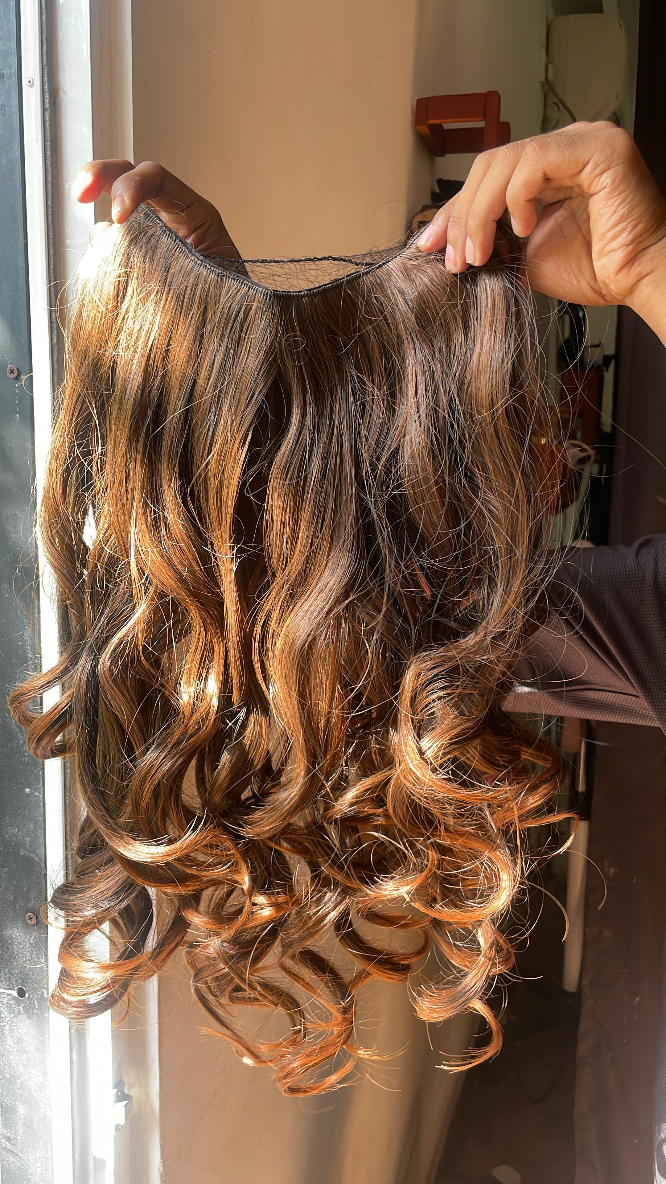 Light Brown Wavy Five Clip in Extension 5W65-LB