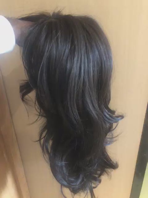 Black Wavy Full Wig FWW65B2#